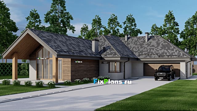 Одноэтажный дом F-9089