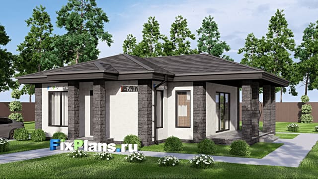 Одноэтажный дом F-15407