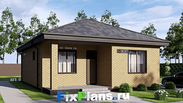 Одноэтажный дом F-18287